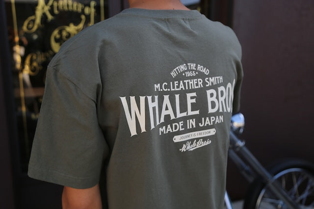 Whale & Co. ロゴ Tシャツ 胸ポケット付き(ST02)