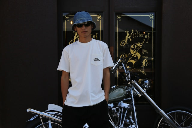 Whale & Co. ロゴ Tシャツ 胸ポケット付き(ST02)