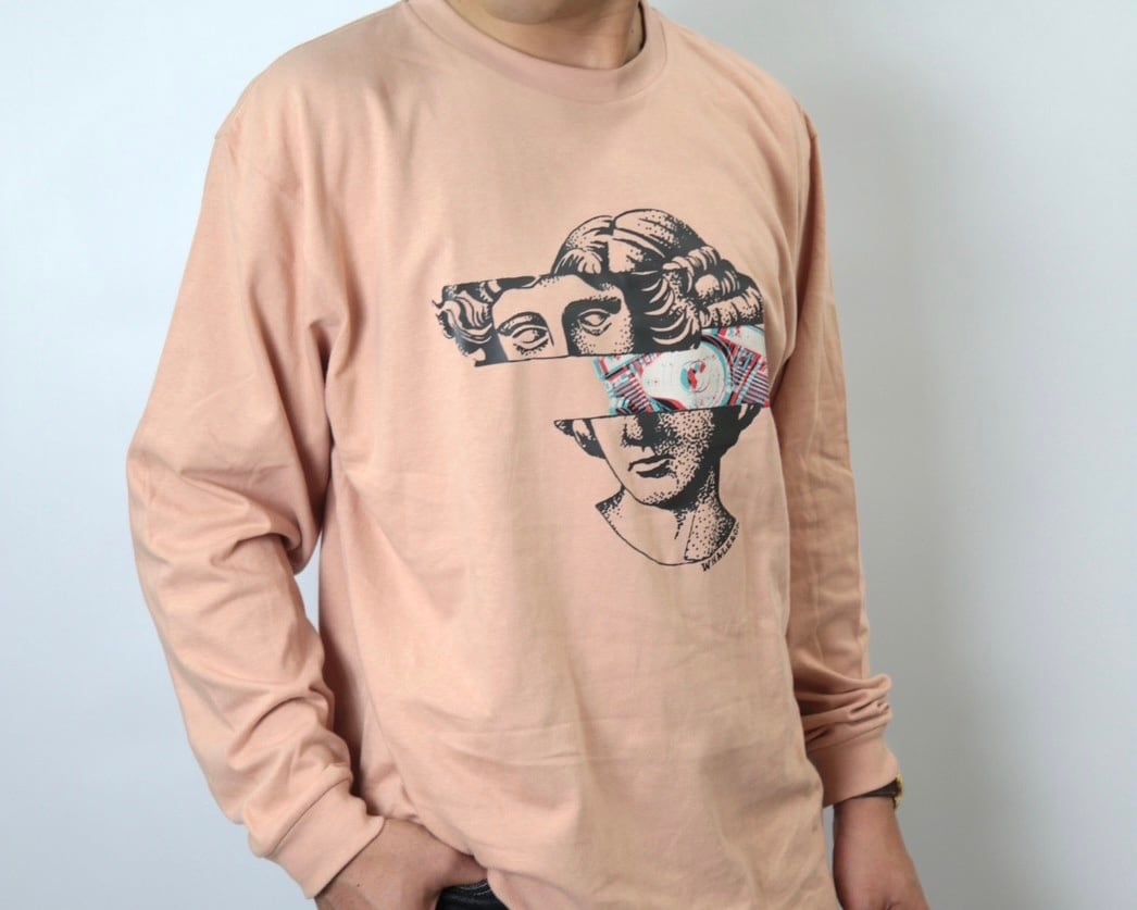 アート ロングスリーブTシャツ アポロ&ショベルヘッド