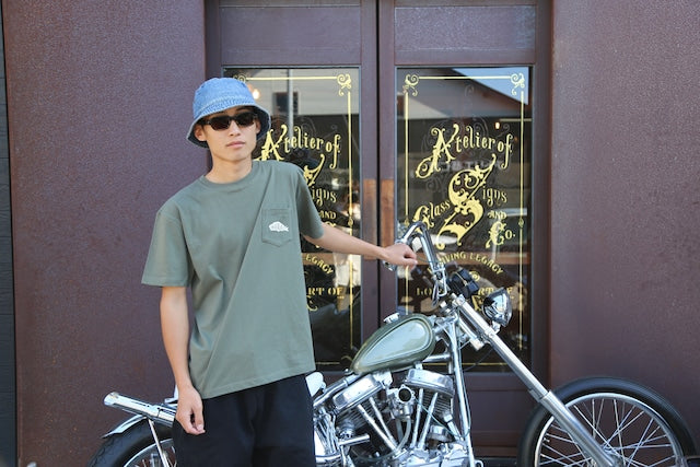 Whale & Co. ロゴ Tシャツ 胸ポケット付き(ST02)