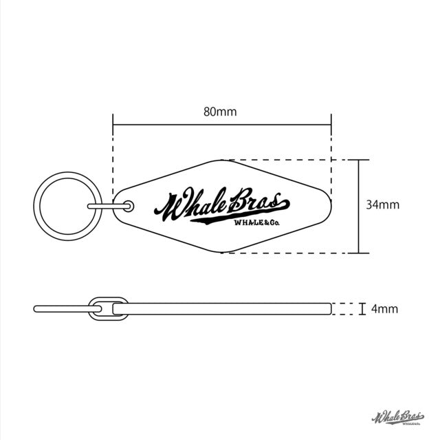 レザーキーホルダー［Whale Bros ］